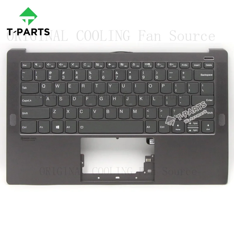 R+  5CB0U42494 For Lenovo S940-14IWL Upper Case Palmrest US Keyboard KB Bezel IG