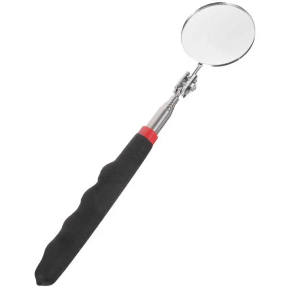 Reliable Inspection Mirror with Bright LED Lights and Extendable Telescopic Handle Perfect for Mechanic Work and Repair