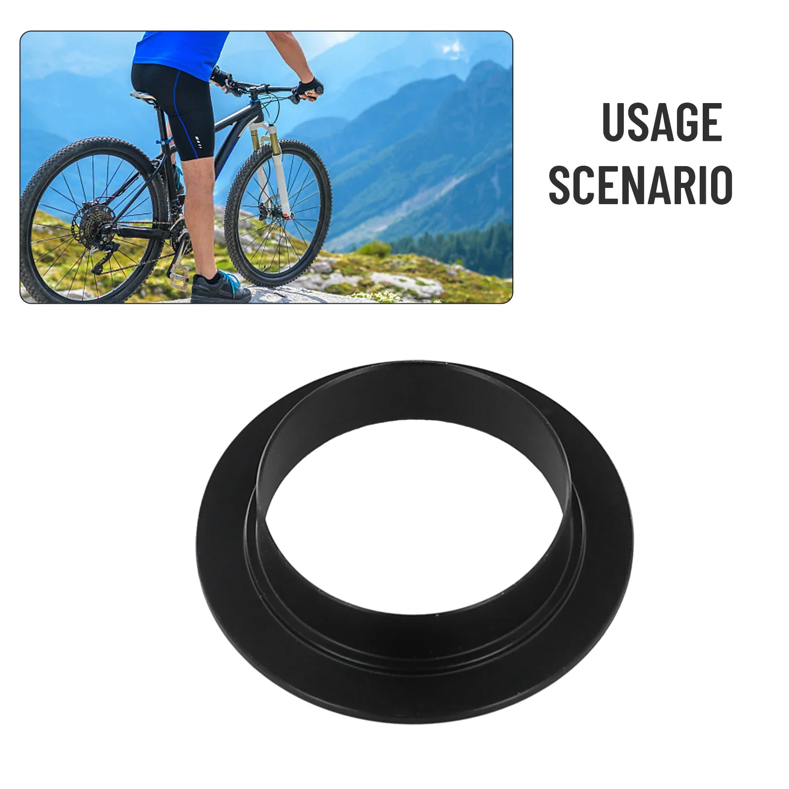 1 Pcs Bike Bottom Bracket Adapter Bicycle Side Cover Patcher Practical Black For DUB  Replace For BSA BB Bicycle Accessories