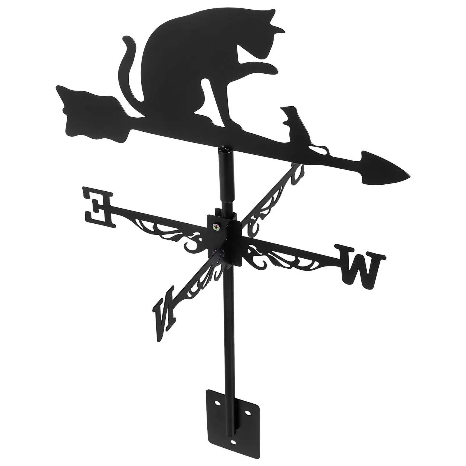 

Cat Weathervane Stainless Steel Outdoor Decor Wind Direction Indicator Garden Yard Lawn Ornament Weather Vane Greenhouse