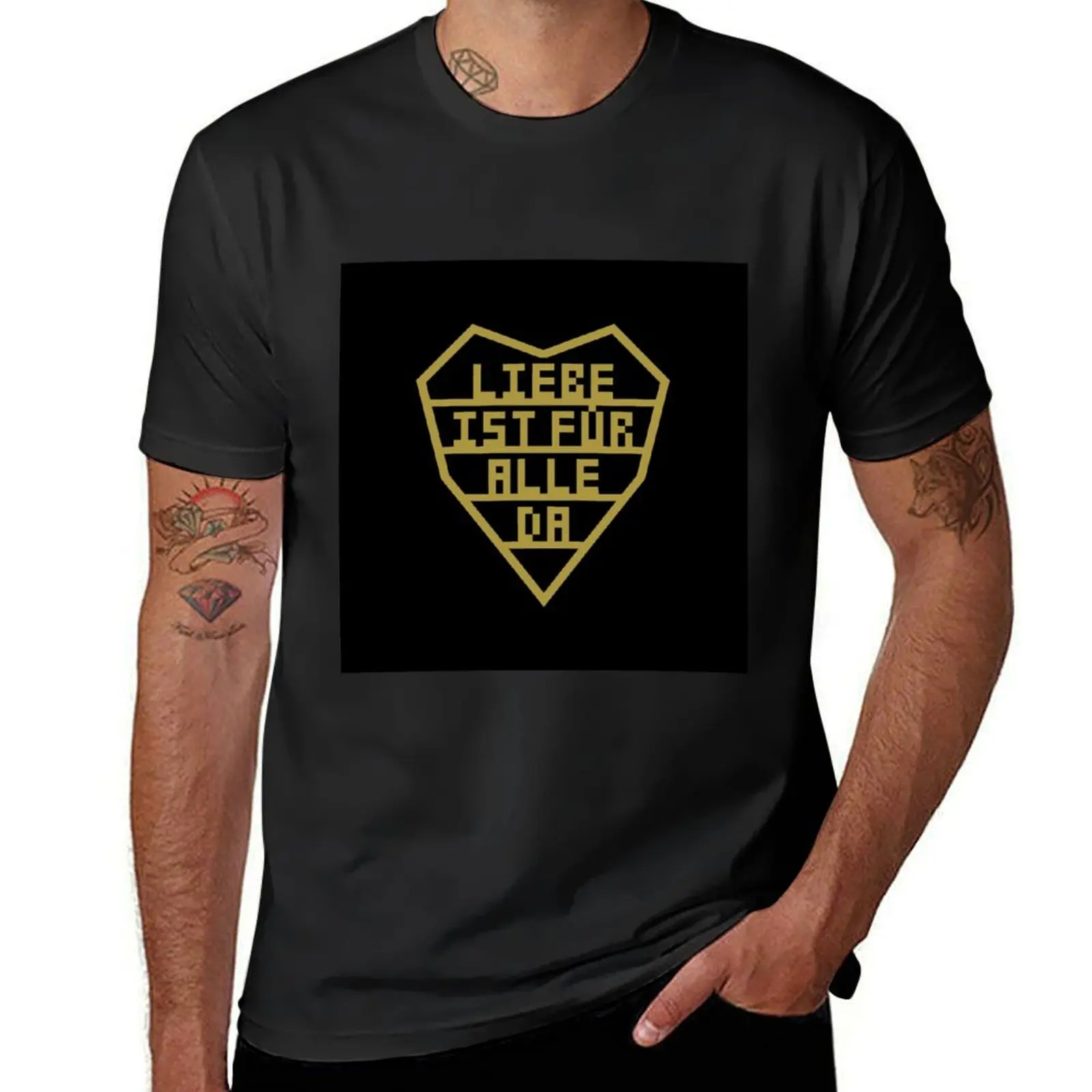 

Liebe ist fr alle da T-Shirt Funny t-shirts man t shirt vintage t shirts summer tops Men's clothing