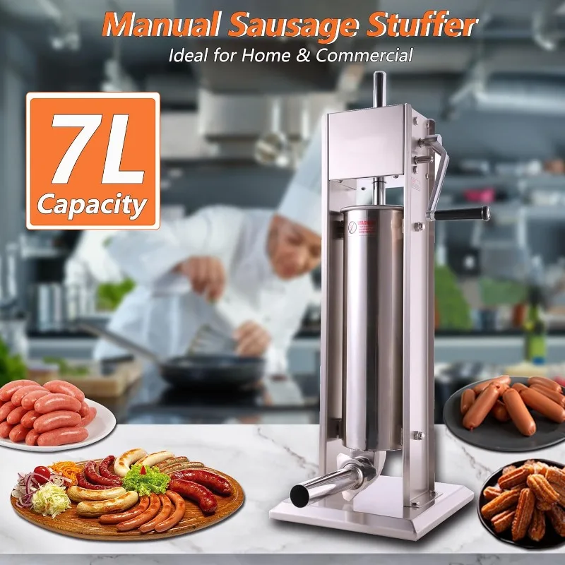 Sausage Stuffer 2 Speed Stainless Steel Vertical Sausage Maker