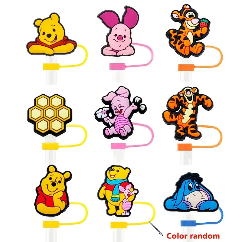 The Mesuca Cute Cartoon Straw Toppers for Kids, Reusable Silicone Straw Covers for Tumblers & Water Bottles, Fun Drink Accessories for Girls Boys, Adorable Cup Decorations for School Travel Party Gifts