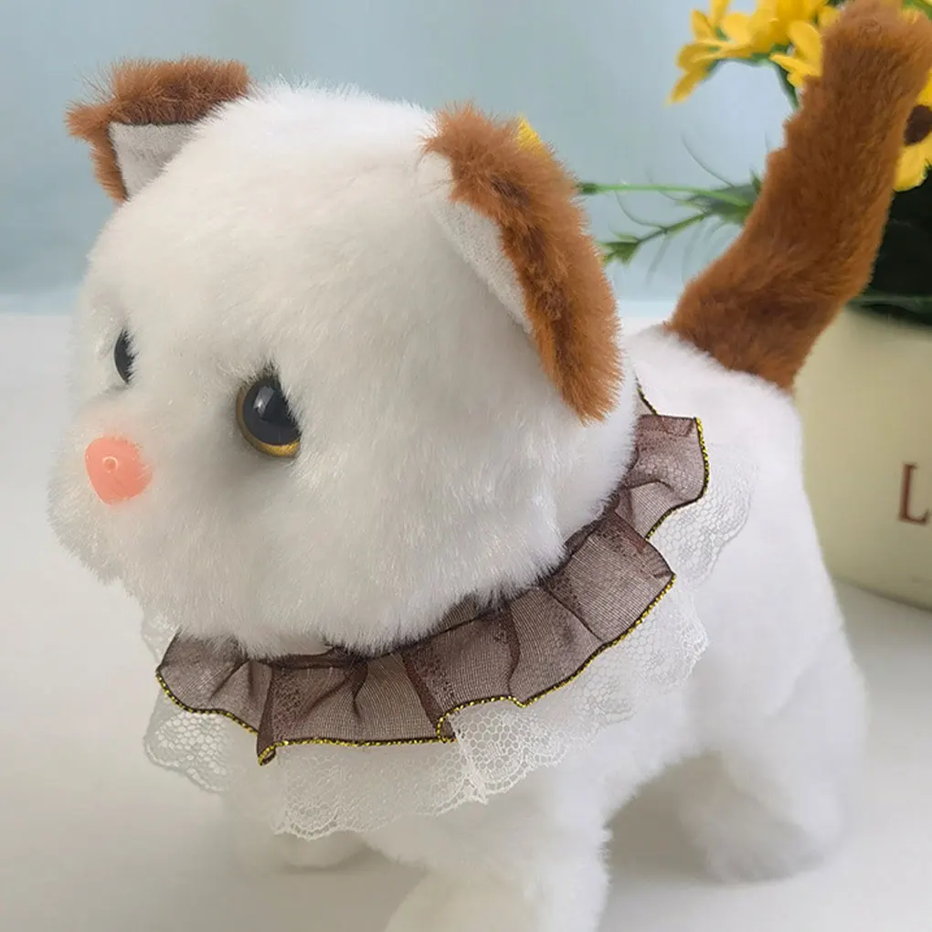 Gehendes Katzenspielzeug, realistische Roboterkatze mit interaktiver Plüschkörper, realistische Roboterkatze