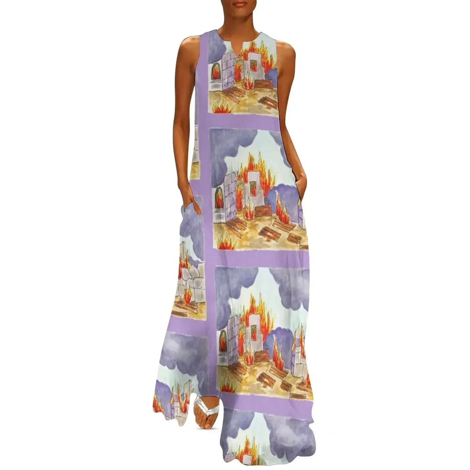 

King Leo's Fire Long Dress birthday dresses for women evening dress elegant chic women dresses promotion Dress