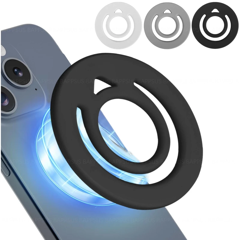 

Магнитный держатель для телефона с кольцом на палец для IPhone 16 15 14 Samsung S25 Xiaomi, мягкая силиконовая подставка для телефона MagSafe Universal
