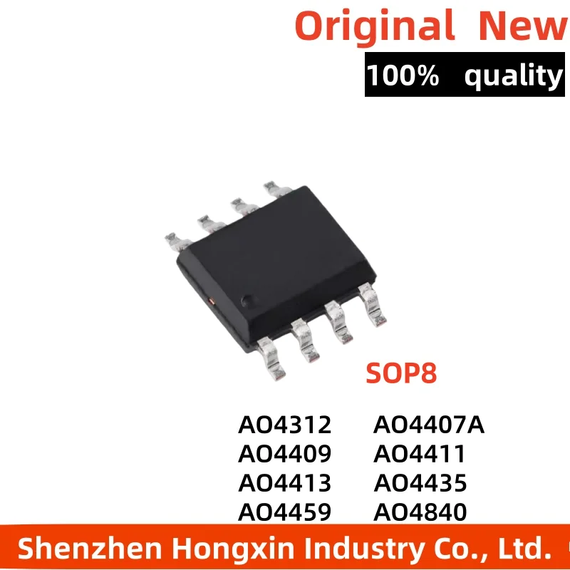 10 Pieces of AO4312 4409 4407A 4411 4413 4435 4459 4840 L SOP8 Field-Effect MOS Transistors