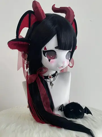 Kigurumi 모피 머리 하위 문화 핑크 아기 양 인형 머리 사용자 정의 역할 Paly Fursuit 헤드셋 야수