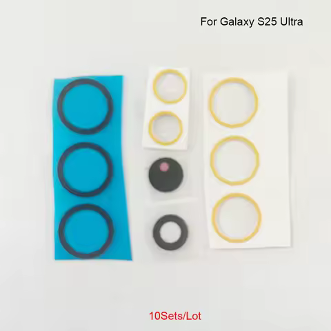 10set Back Rear Camera Glass Lens For Samsung S25 Ultra S22 S21 S20 S23 S24 Ultra Plus S20fe Camera Glass Lens With Glue Repair