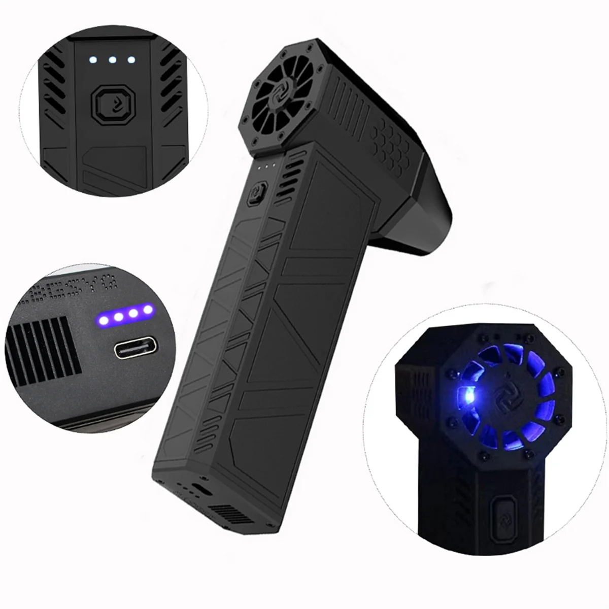 X3 Upgrade Mini Turbo Jet Fan Мощный вентилятор 130000 R PM50+M/S 3000MAh Violent Turbo Fan для камеры с клавиатурой ПК