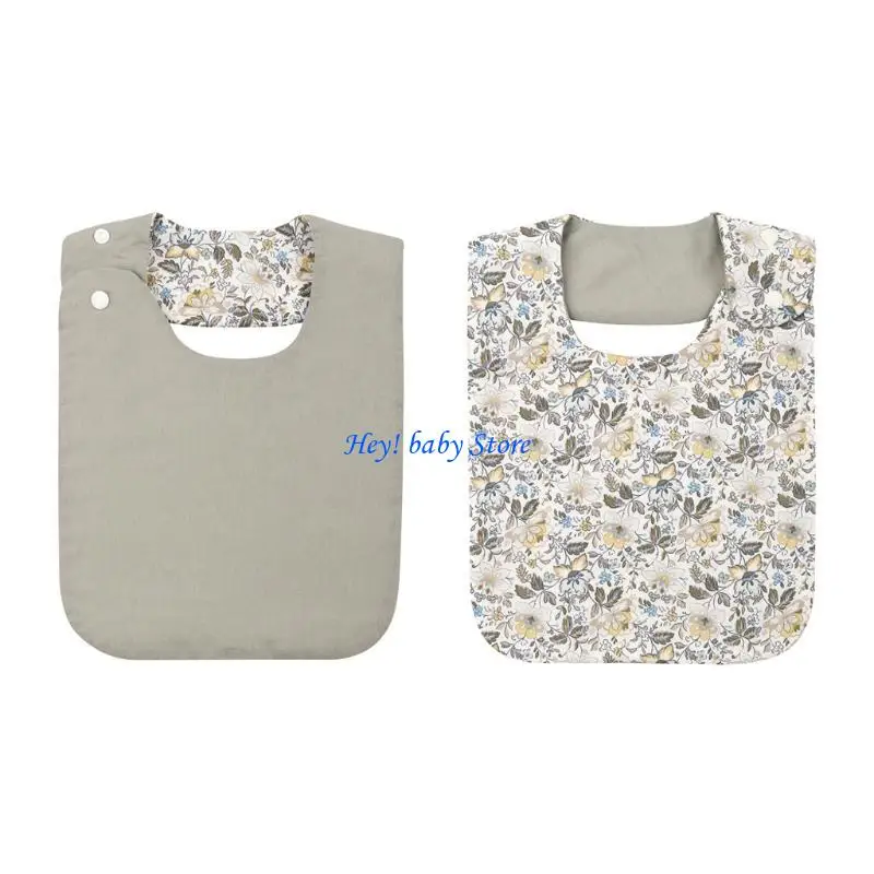 

Q1FE детский нагрудник слюна полотенце цветочный винтажный двойной нагрудник для новорожденных для мальчиков и девочек