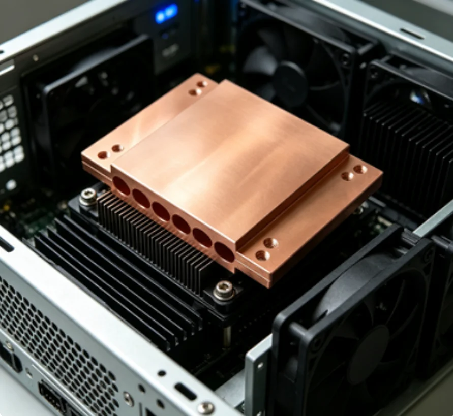 6-Hole Heat Pipe Splint, Hole Diameter 6mm, All Copper, for Chassis End