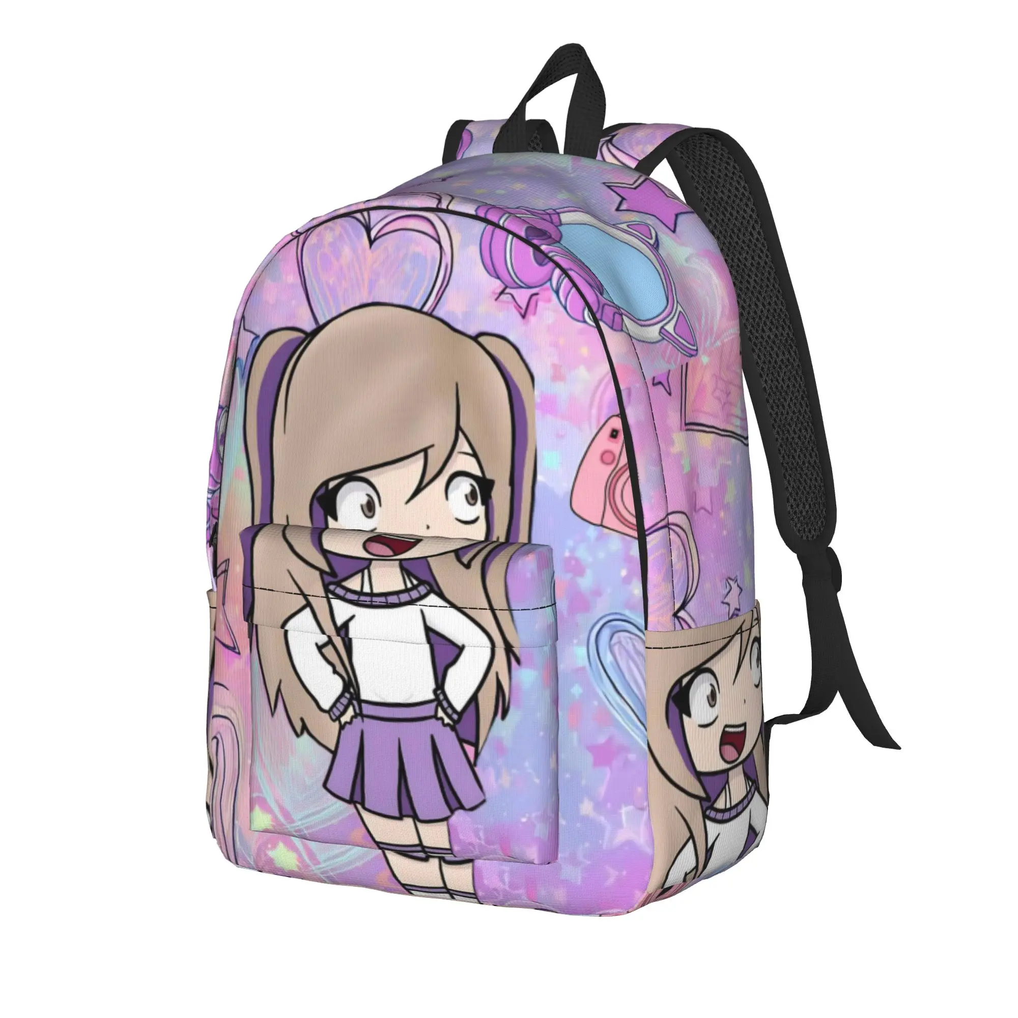 Lyna Vallejos Gamer Backpack for Men Women Cool Student Business Daypack Cute Heart College Shoulder Bag Sports
