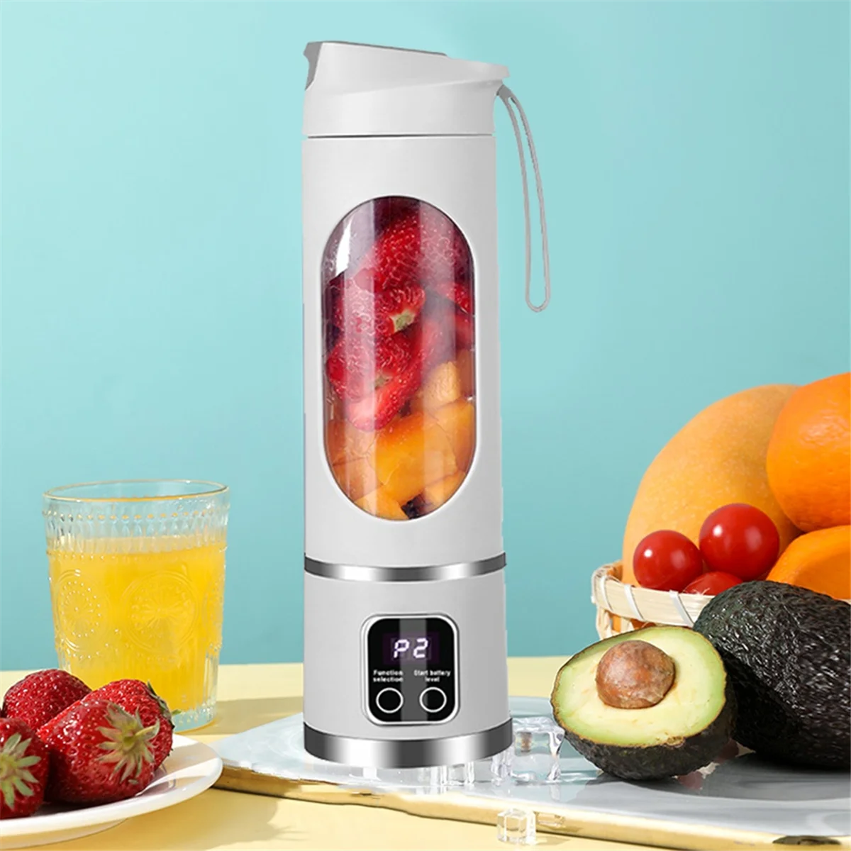 Portable Blender Electric Juicers Fruit Mixers USB Rechargeable Smoothie Mini Blender Personal Juicer 12 Cutter 3Gears C