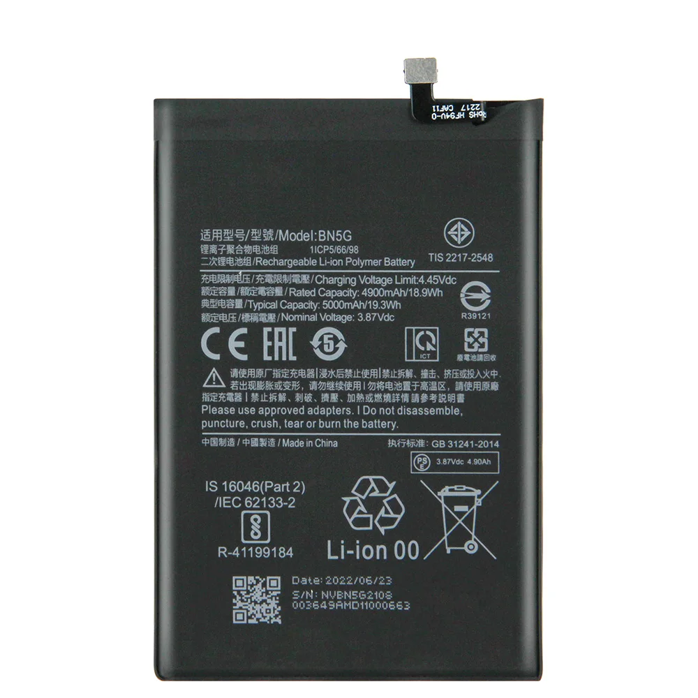 Replacement Battery BN5G For Xiaomi Redmi 10C 10A Rechargeable Phone Battery 6000mAh with Tools