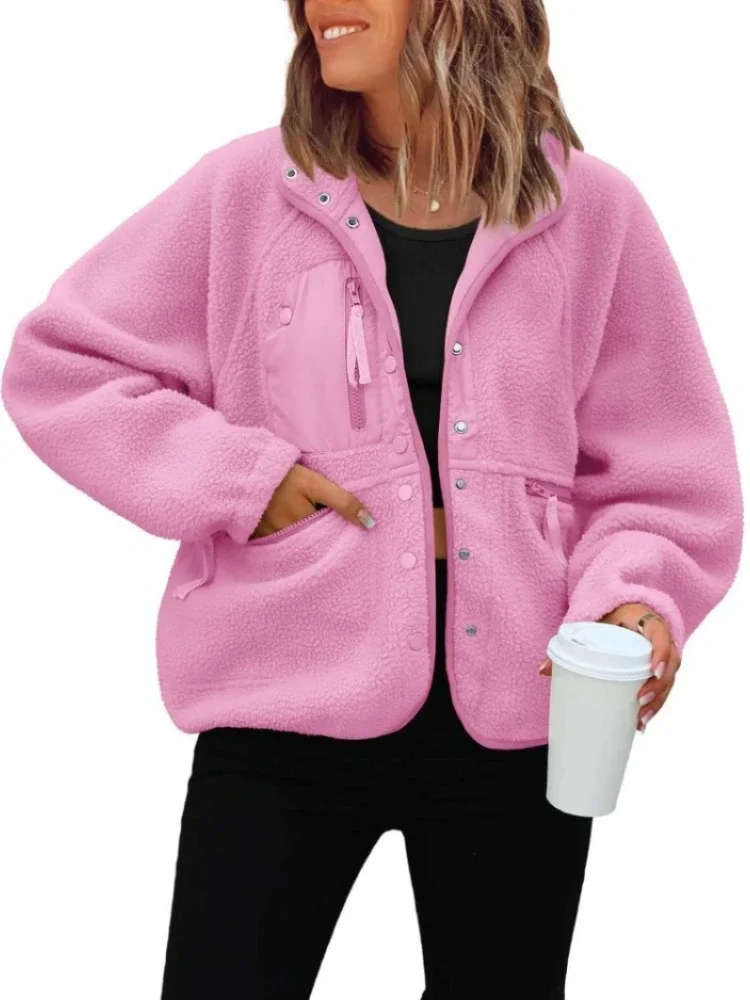 신상 여성용 단색 캐주얼 레트로 재킷 봄 가을 루즈핏 긴팔 버튼 여성 스포츠 재킷 코트 의류 상의