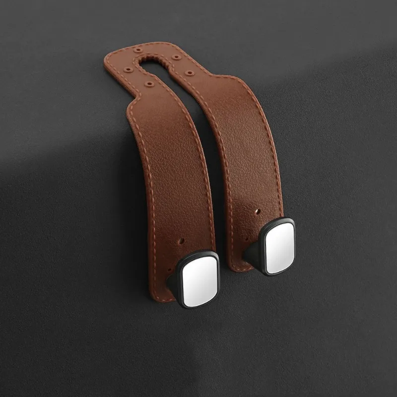 خطاف متعدد الوظائف لتخزين المركبات عالي المظهر، لا يتطلب تركيب خطافًا على الوجهين من جلد الغزال المثبت على السيارة