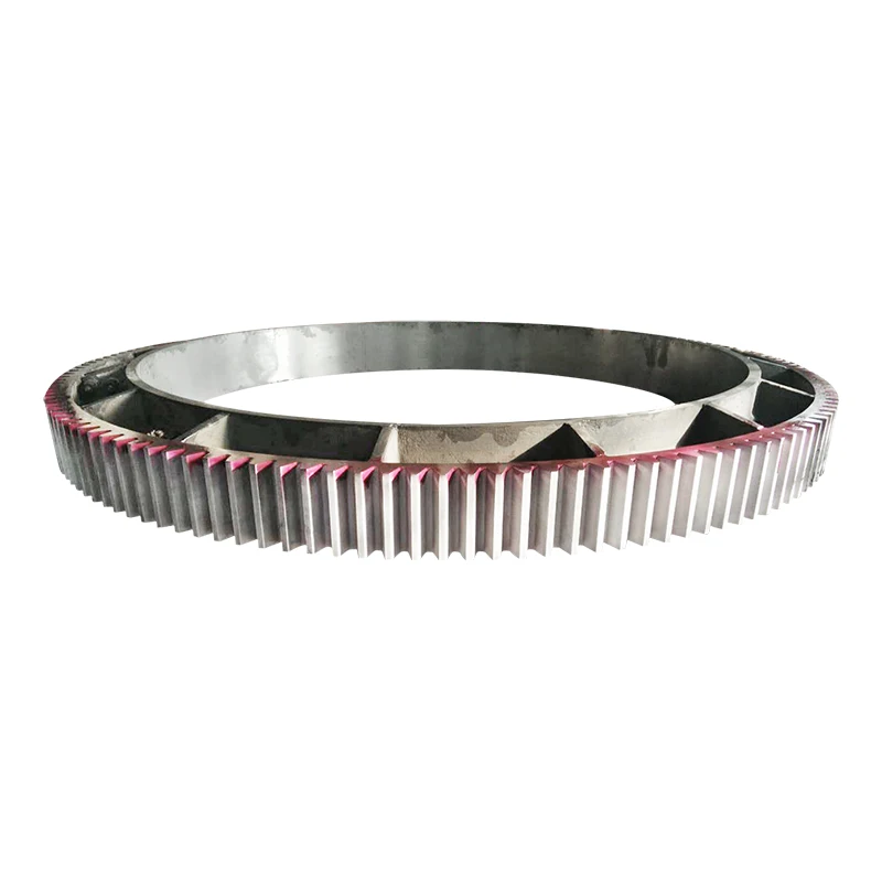 Wangli Customized Large Diameter Ring Gear Mining Equipment Dryer Large Ring Gear