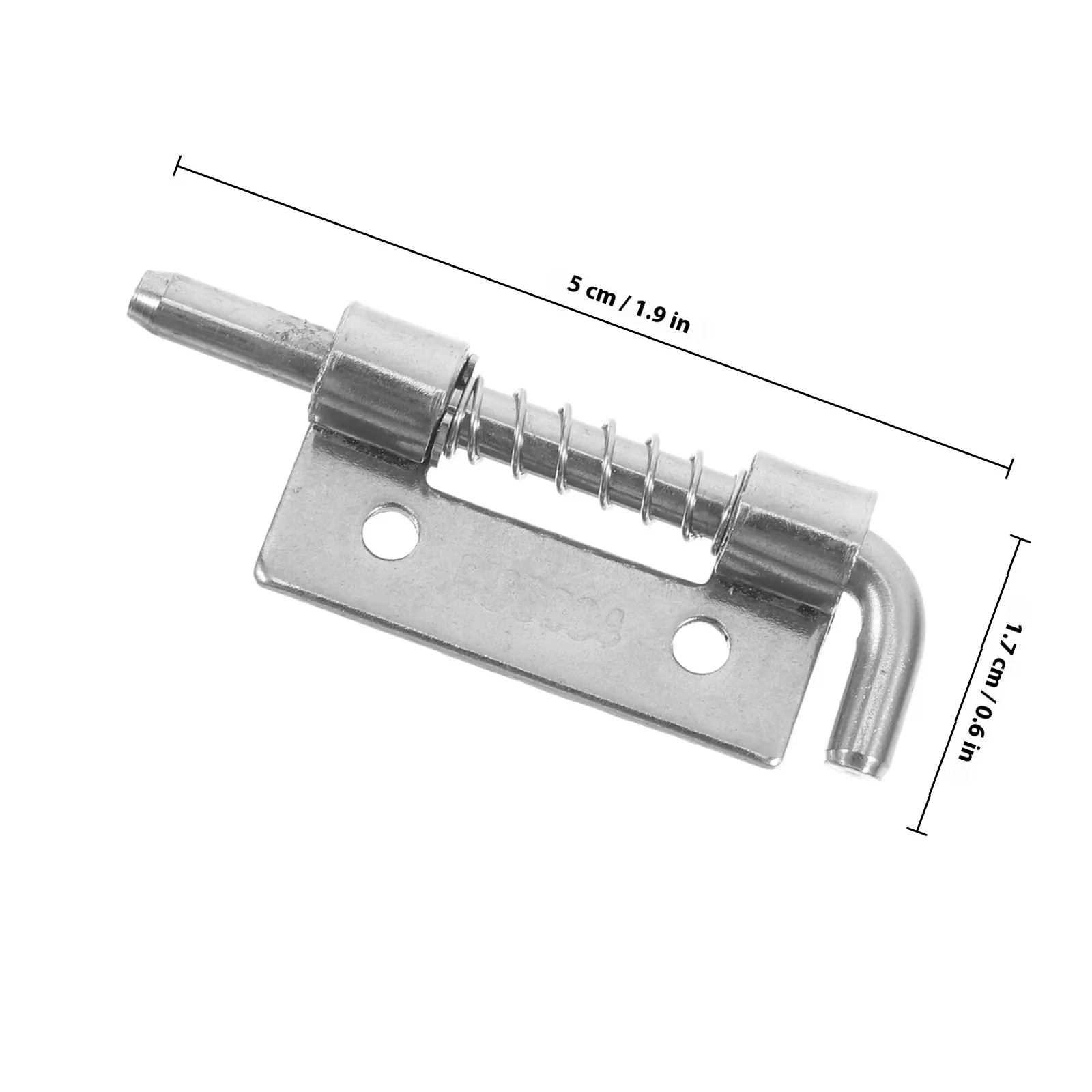 4Pcs Stainless Steel Flat Pin Spring Bolt Latch Hinge for Cabinet Doors Garage Gates Trailer Enclosures Heavy Duty Corrosion