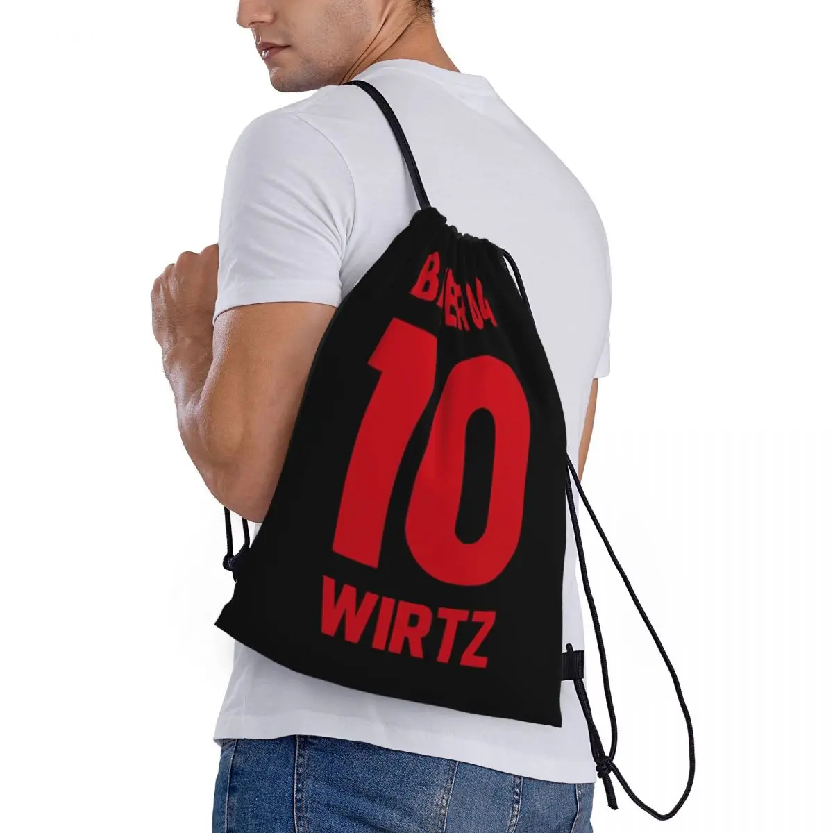 Custom Name Waterproof Outdoor Beach Swimming Sports Drawstring Backpack Florian Wirtz Bayer LeverkusenOrganizer Gym Storage Bag