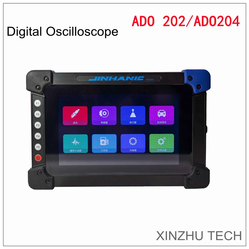 Handheld digital osciloscópio ado202/204 único canal osciloscópio sonda diy digital de armazenamento tela eletrônica lógica analisador