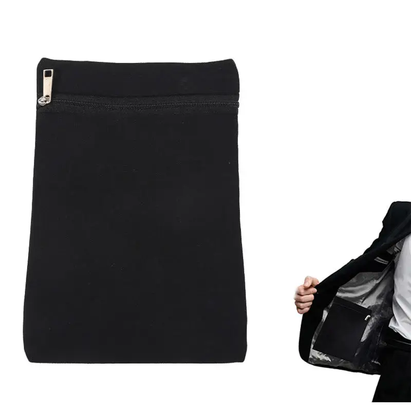 Polyester New with Zipper Sew-in Side Hidden Pocket Polyester Durable Inside Security Pocket Solid Color Travel Wallet Pouch