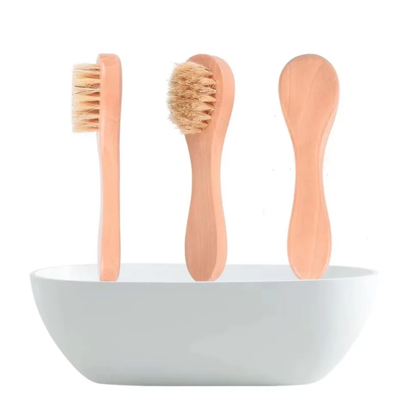 1/3/5Pcs Reinigung Gesicht Pinsel Holz Tier Haar Gesichts Tiefen Reinigung Massage Pflege Werkzeug Gesicht waschen Produkt Hautpflege Pinsel