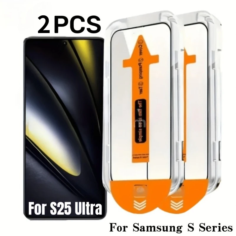 

Защитное стекло из закаленного стекла с полным покрытием для Samsung S25 S24 Ultra S25Edge S23 S22 S21 Plus S24 S25 FE Glass, 2 шт.