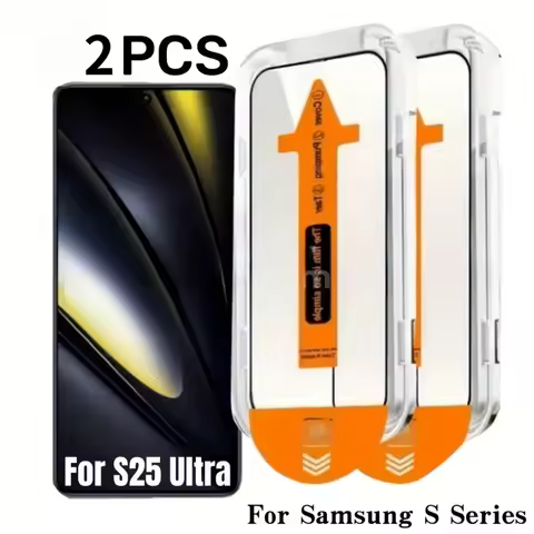 2Pcs Full Coverage Tempered Glass Screen Protector for Samsung S25 S24 Ultra S25Edge S23 S22 S21 Plus S24 S25 FE Glass