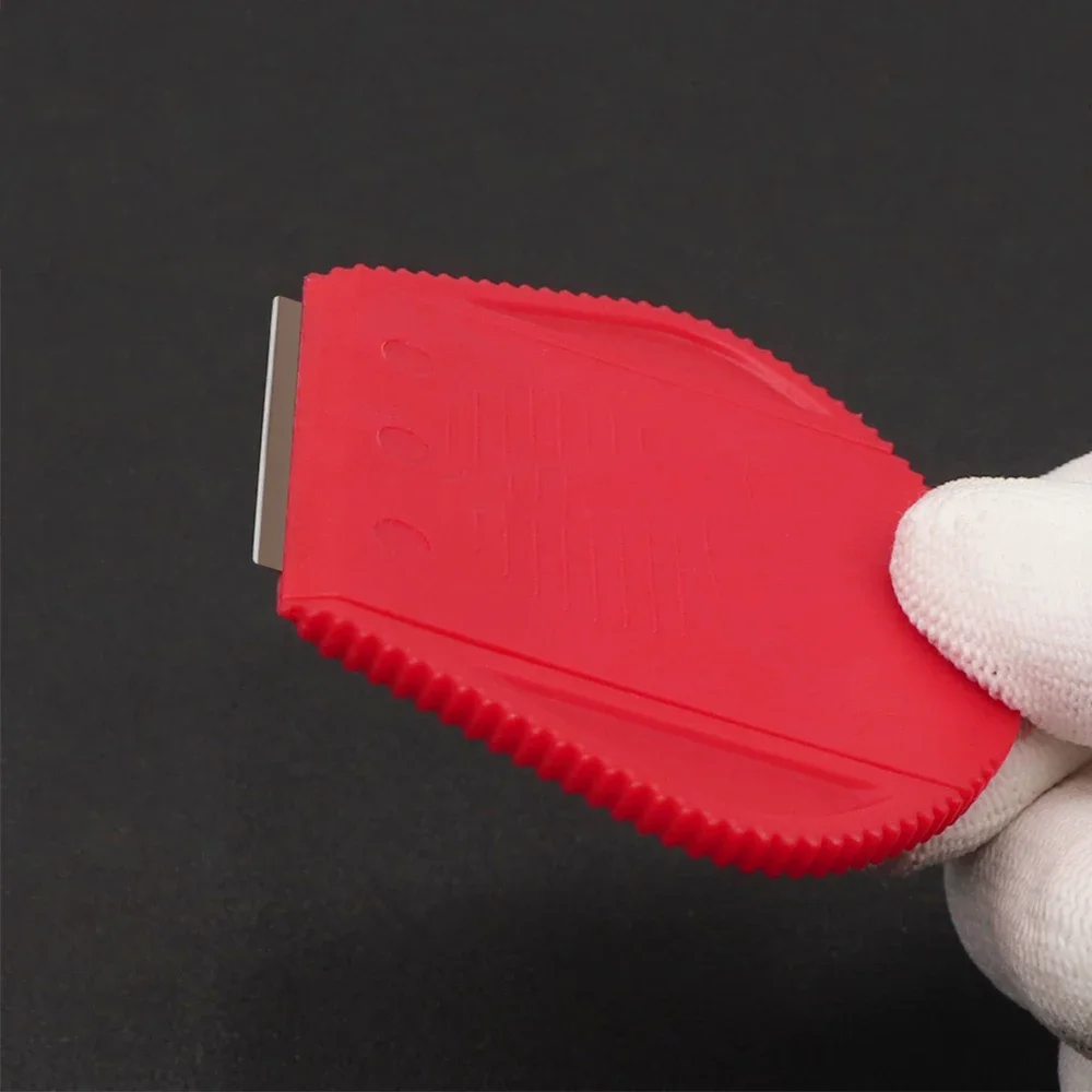 Strumento per la pulizia dello sgommatura a tre fori strumento per la rimozione della colla con staffa a lama bifacciale in plastica multiuso
