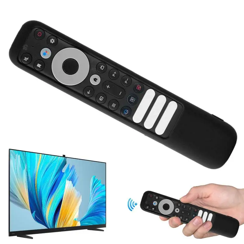 Silicone Remote Control Cover Case with Lanyard Anti Slip Television Remote Cover All Inclusive for TCL RC902V Voice Remote