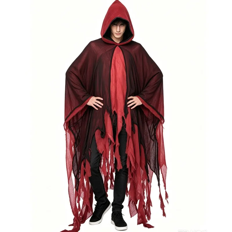 Wizard Cloak Grim Reaper Costume Halloween Cosplay Performance Outfit For Party Stage Show Dress Up Supplies