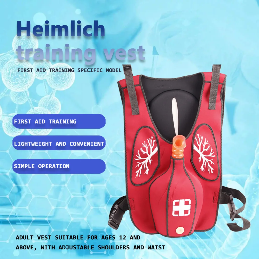 Anti Choking Obstruction Trainer Vest Heimlik Practice Training Adult Model for Nurse Student First Aid Teaching Accessories