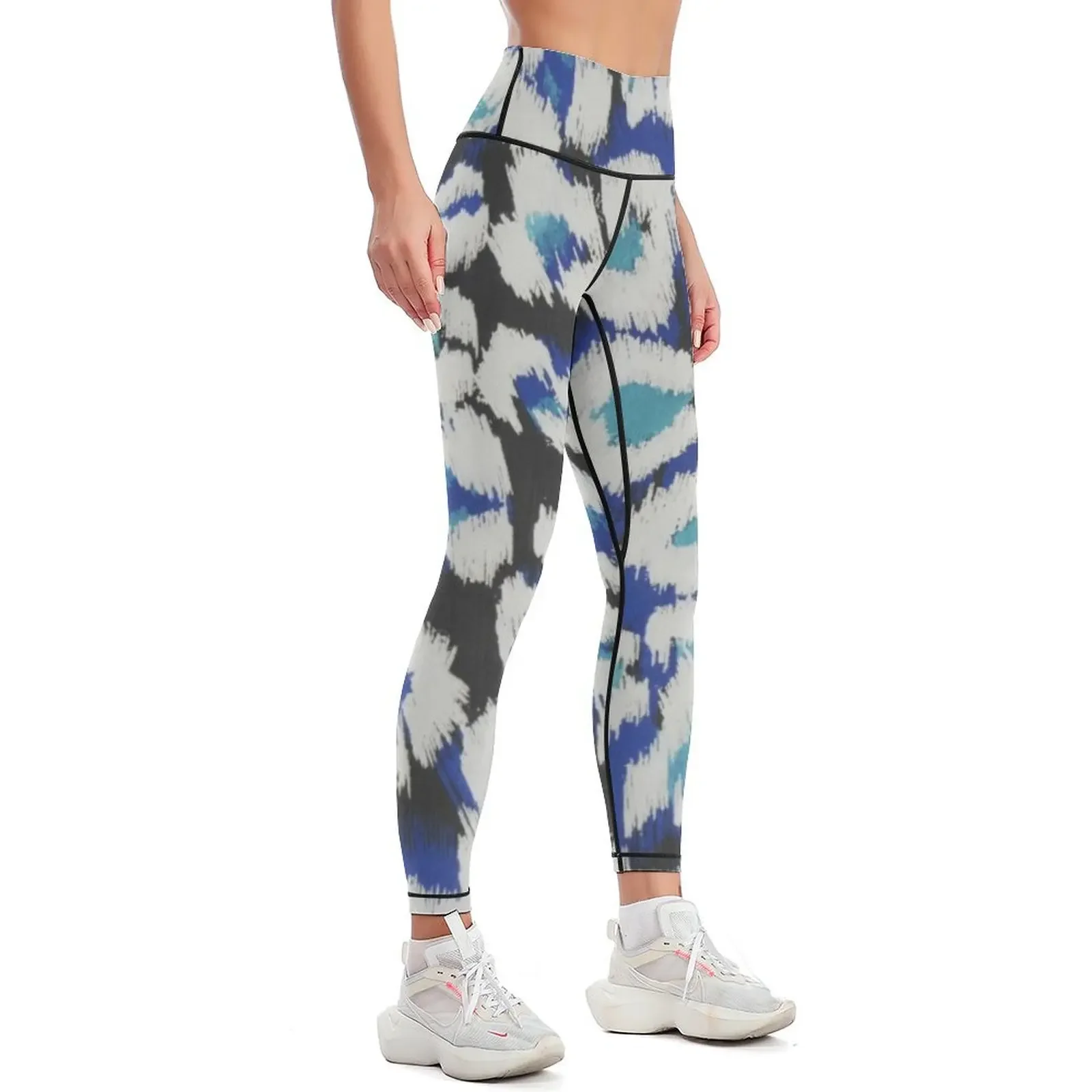 Leopard Print Blues Leggings gym wear Women's fitness sporty woman push up workout clothes for Womens Leggings