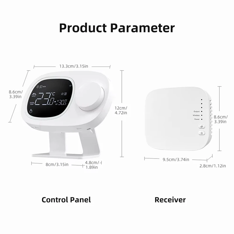 Termostato inteligente Tuya Wifi RF433, actuador de caldera de Gas y agua, controlador de temperatura programable para Alexa,Google Home