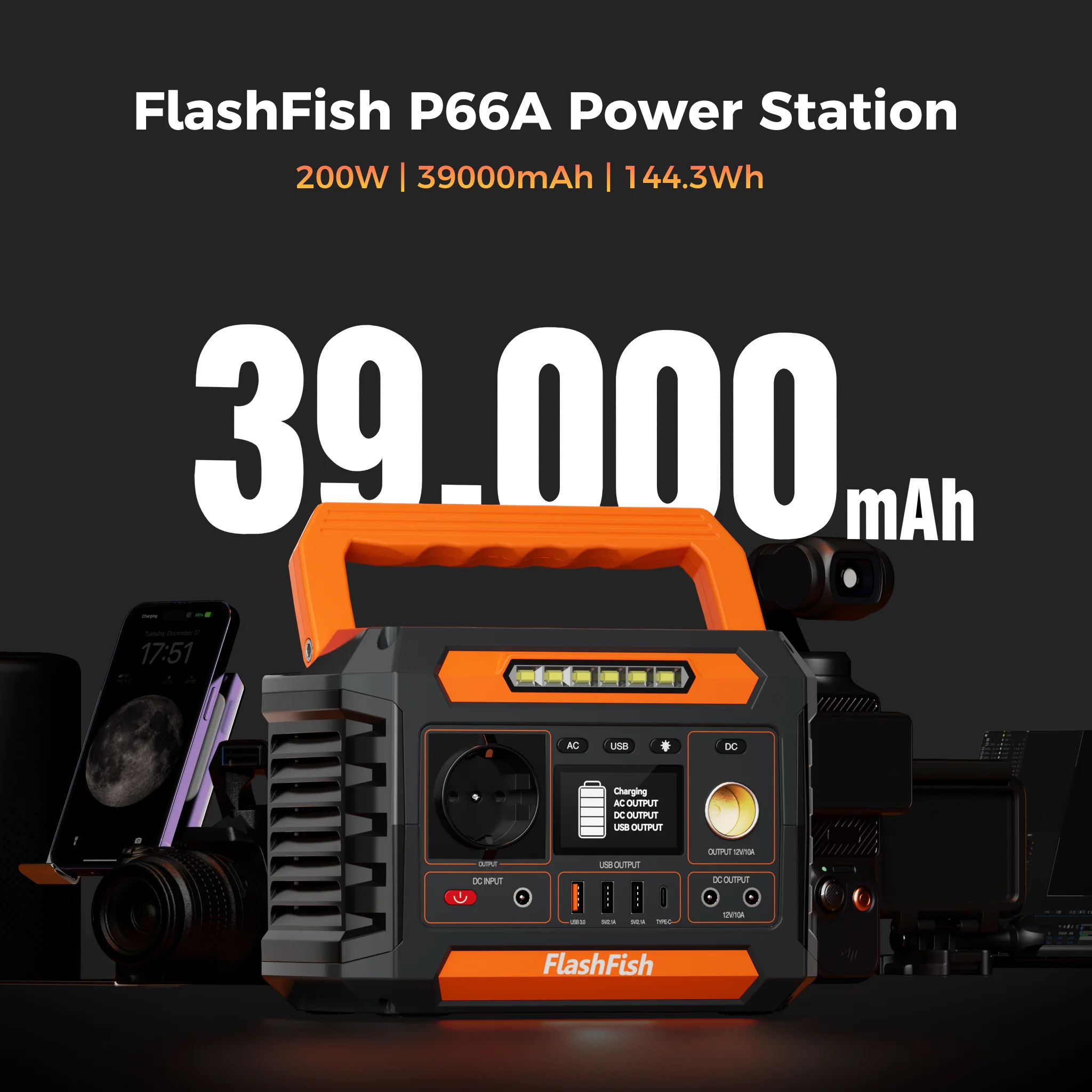 Flashfish P66A Mini – Estación de Energía Portátil para Pesca - imagen 2