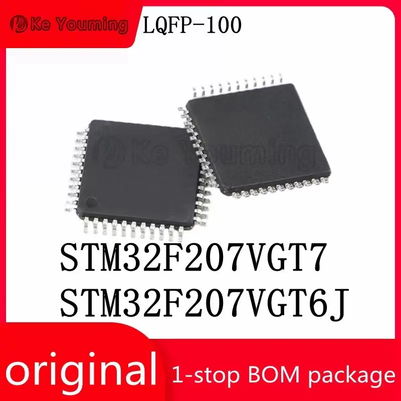 Componentes de IC do circuito integrado, componentes eletrônicos, distribuição BOM de uma parada, STM32F207VGT7, STM32F207VGT6J, 100 LQFP