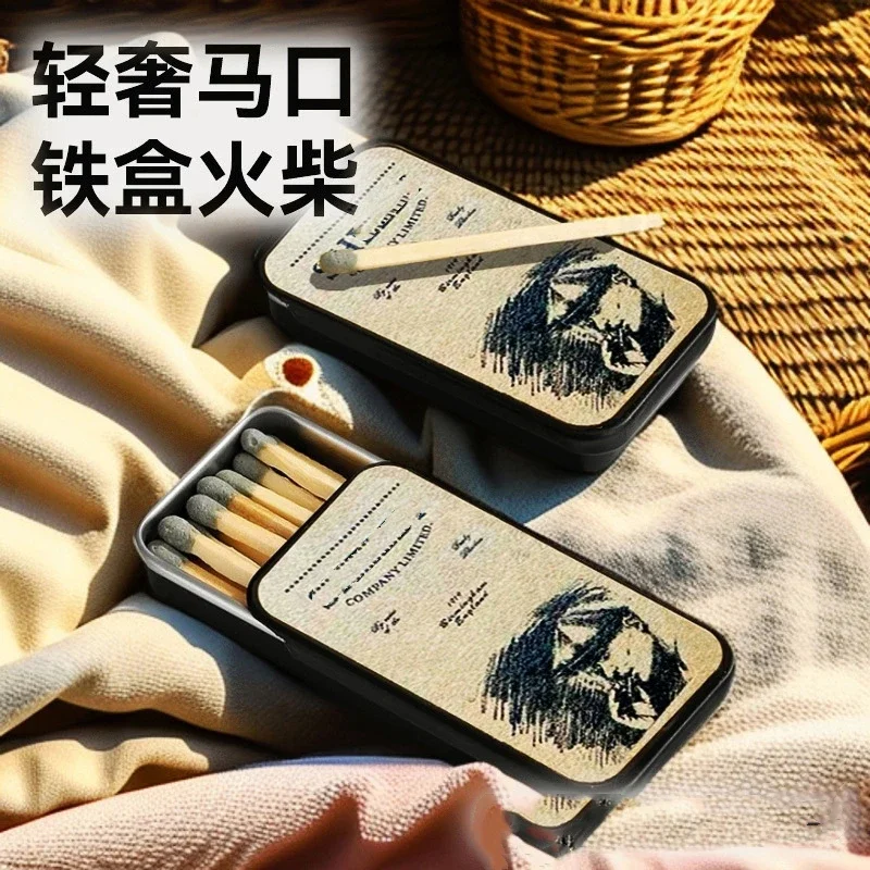 Palillos de cerillas de arcoíris únicos en caja de cerillas de metal de latón antiguo – Estilo clásico vintage para regalo, regalos decorativos de Navidad