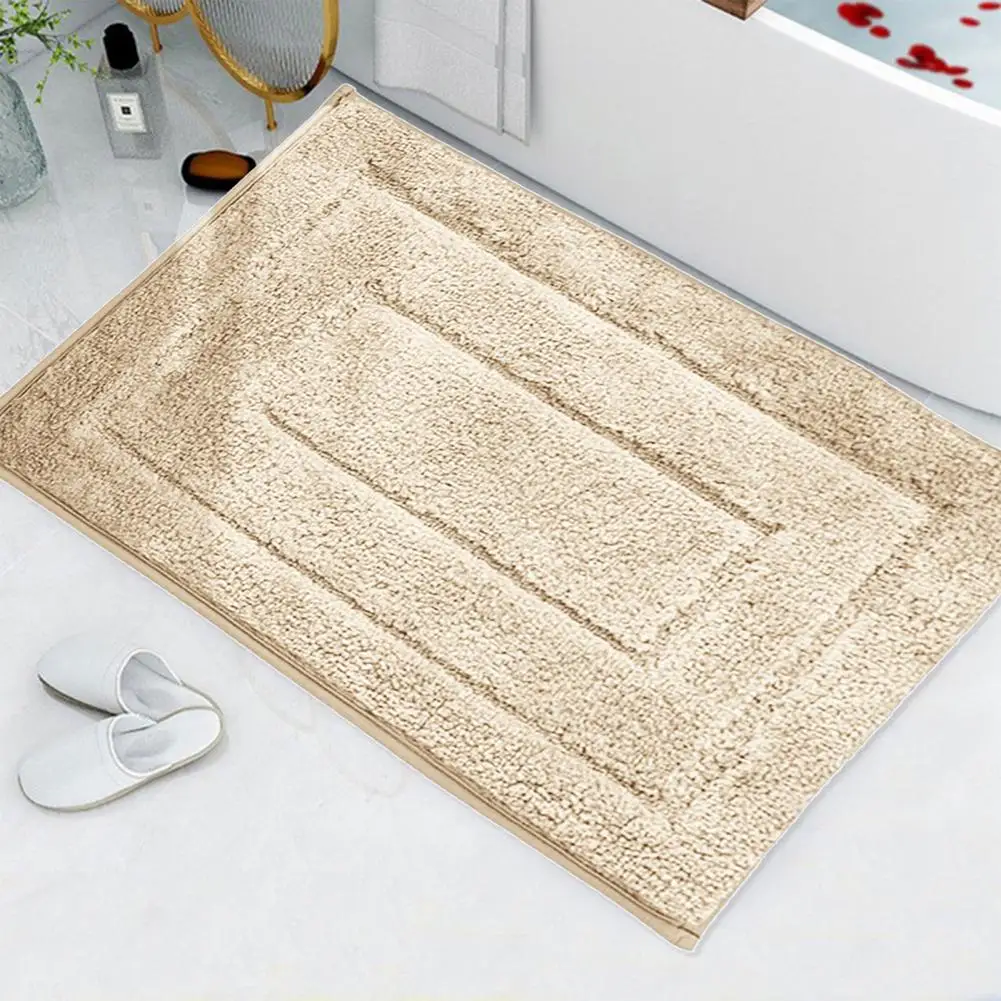 Floor Rug Soft Thick Great Water Absorbent Non-Slip Shaggy Soft Plush Bathroom Carpet Machine Washable Non-Skid Floor Mat