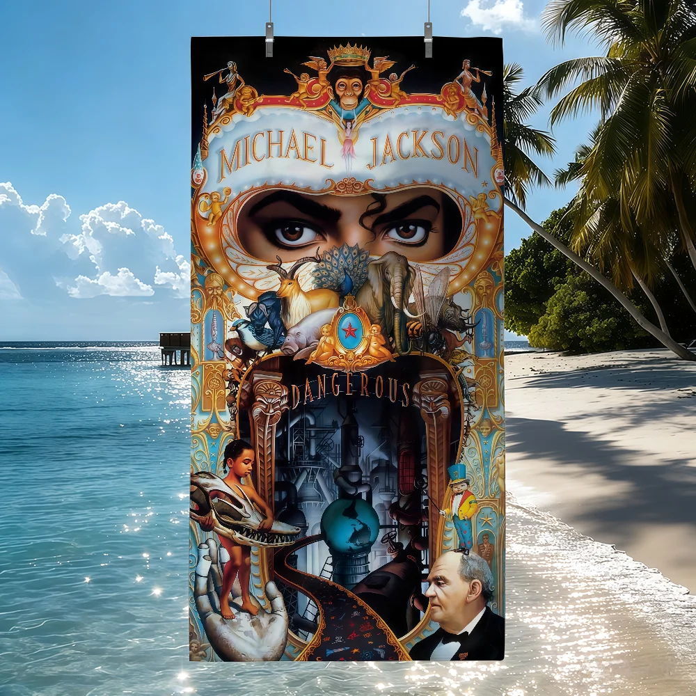 Hot Singer M-Michael Jackson Towel Sports Quick Dry Travel Camping Sandproof Soft Light Large Beach Towel