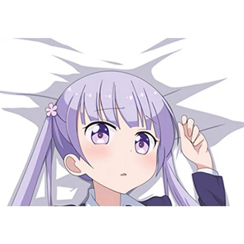 Aoba‑Suzukaze Dakimakura Pillowcase Soft Long Hugging Body Cushion Cover Peach‑Skin Fabric