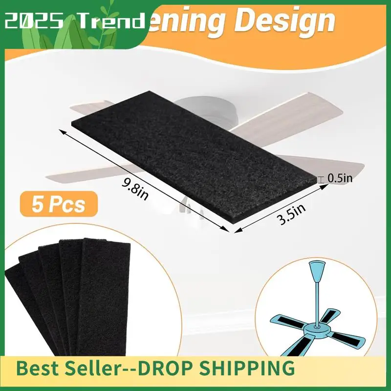 AD33 HOT 5 Pcs Ceiling Fan Filter Set Kit - Coconut Shell Carbon Air Filters Set Filters For Fan Blades, Easy Install, Keep Air