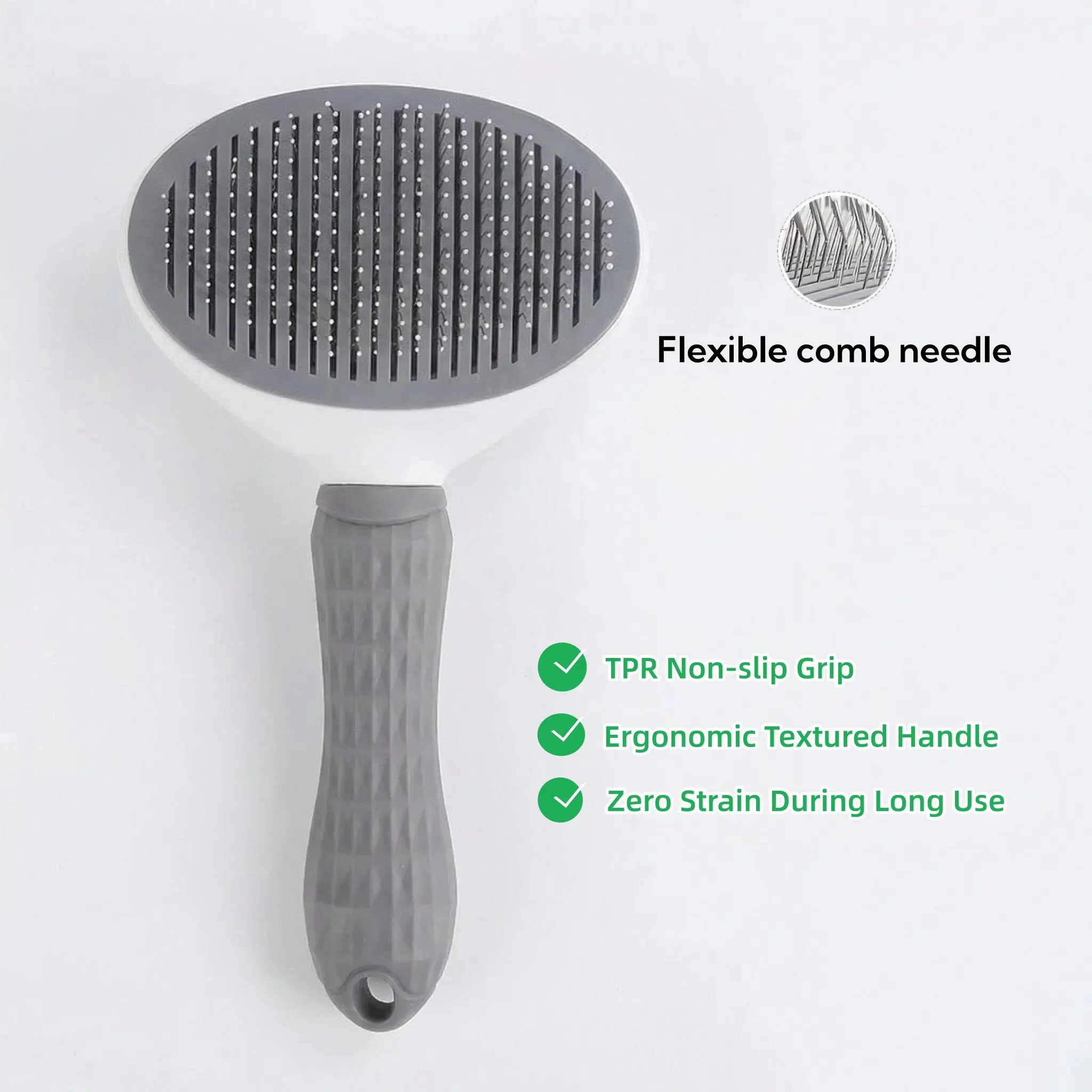 Escova de Cabelo para Gatos e Cães: Remoção de Pelos Sem Esforço, Pente de Limpeza Fácil para Animais de Estimação, Acessório para Cães e Filhotes