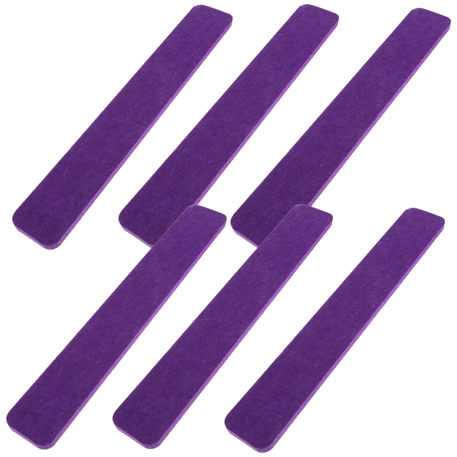 

6Pcs Felt Bulletin Board Strips Wall Bar Strips Small Message Board Organizer Office Accessories Purple Supplies