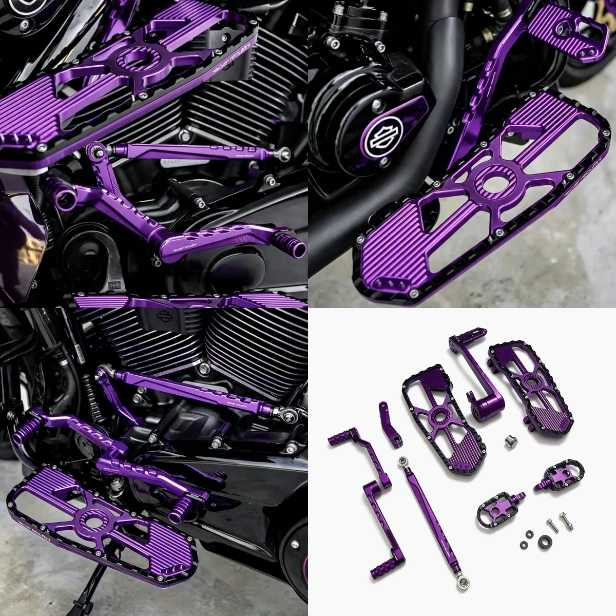 Motorcycle Floorboards Shifter Brake Lever Kit For Harley Touring Electra Street FLHR FLTRX Driver Passenger Footrest 2014-2026