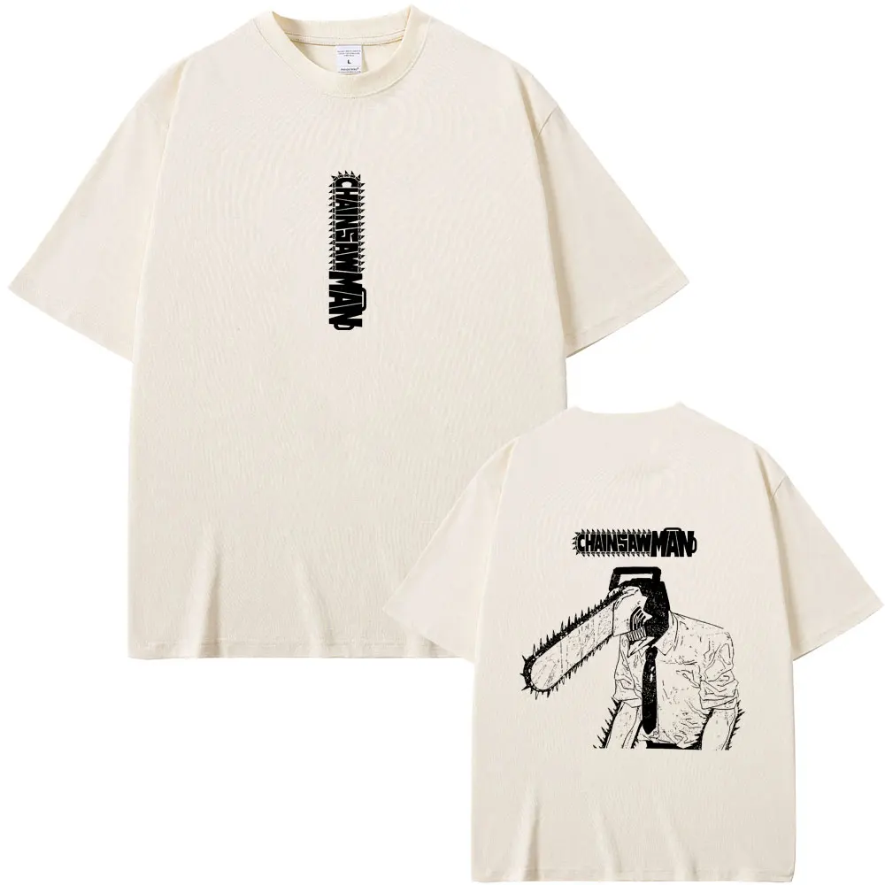 

Japanese Anime Chainsaw Man T-shirt Denji Pochita Manga Graphic T Shirts Men Women High Quality Soft Cotton Short Sleeve Tshirt