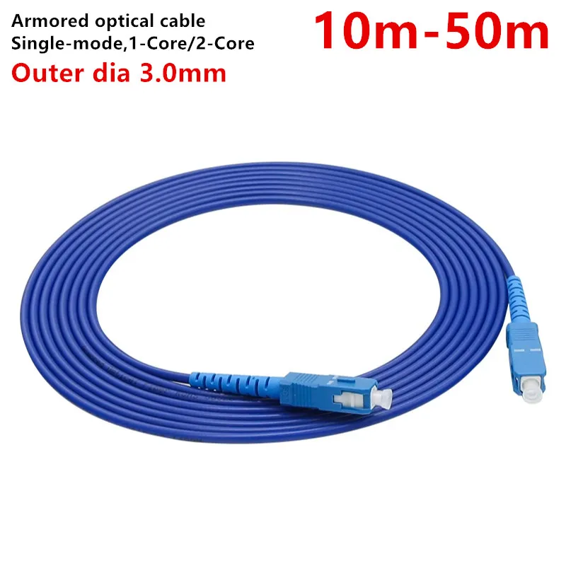 Fiber Optic Patch Cord, Armored Jumper SC LC,FC Single Mode,Simplex,Duplex Cable,Fiber Optic Material,10M,20M,30M,40M,50M