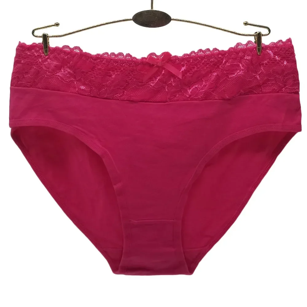 Plus Size Panties Cotton Underwear Women Underpants Briefs Sexy Intimate Lace Woman Knickers 3 Pieces/Lot
