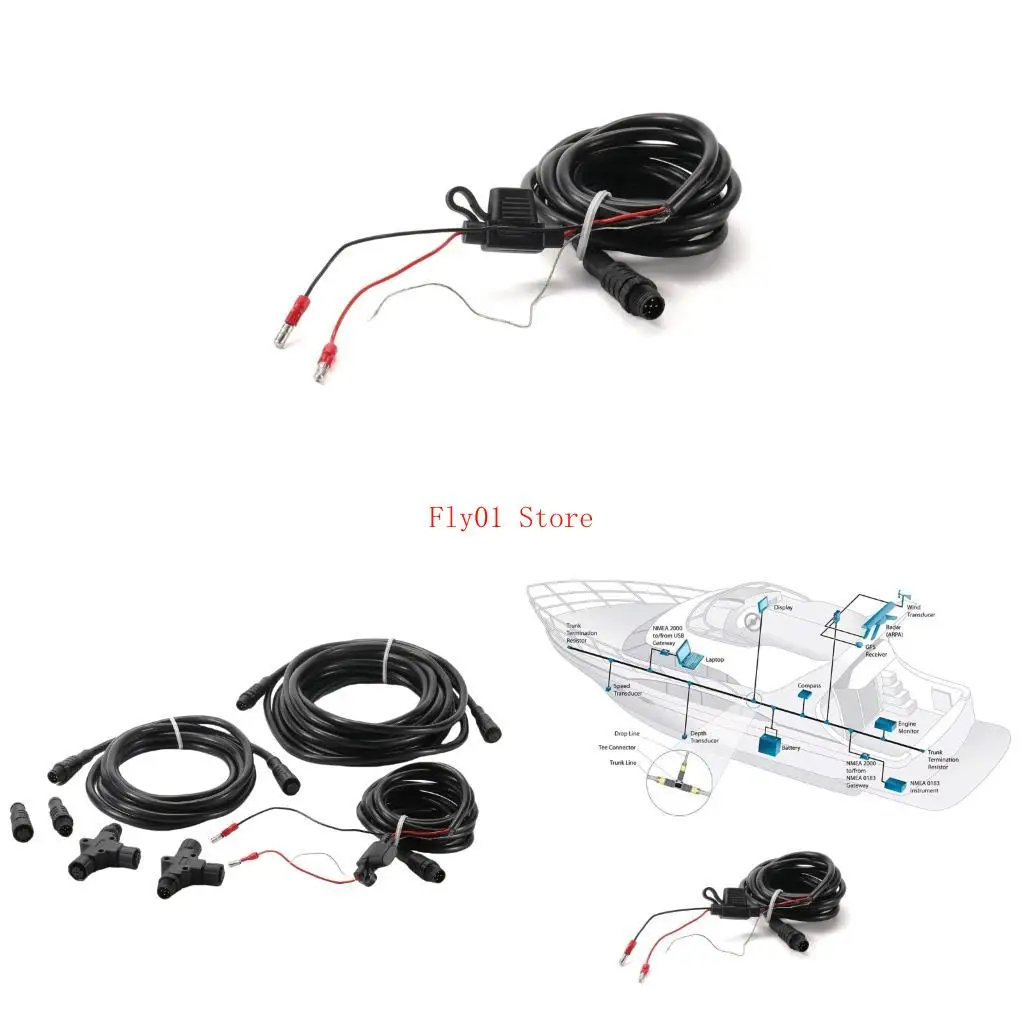 Waterproof Expandable NMEA2000 Set With 5Pin Connector For Harsh Marine Environments Real Time Networking Monitoring