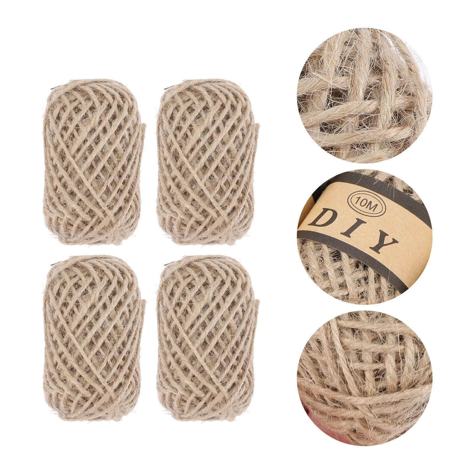 

24 рулона джутового шпагата для фотостен, натуральный конопляный шнур для рукоделия, плетения, декора, подвязки растений, обвязки садовых конструкций